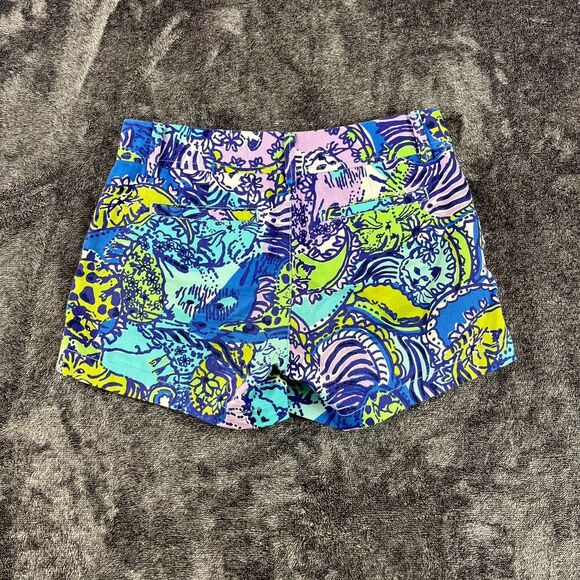 Lilly Pulitzer The Callahan Short Blue Floral 4" Inseam Women's 2 Preppy Coastal - Picture 10 of 10